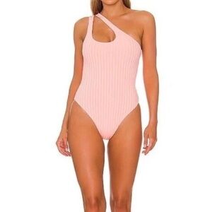 L*Space Phoebe One Piece Classic in Crystal Pink Lemon Drop Swimsuit size 4 NWOT
